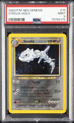 2000 POKEMON NEO GENESIS #15 STEELIX-HOLO PSA 9 - Image 1
