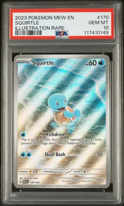 2023 POKEMON MEW EN-151 ILLUSTRATION RARE #170 SQUIRTLE PSA 10 - Image 1