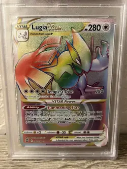 2022 POKEMON SWORD & SHIELD SILVER TEMPEST SECRET FULL ART/LUGIA VSTAR PSA 9 - Image 2