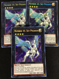 Yugioh Number 44: Sky Pegasus NUMH-EN028 1ST SECRET X3 (HP) - Image 1