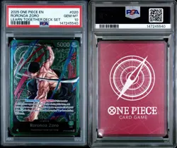 2025 One Piece OP12-020 Roronoa Zoro (Zoro Deck) Learn Together PSA GEM MINT 10 - Image 3