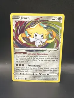 Pokemon TCG Jirachi Vivid Voltage Holo Rare Card 119/185 - Image 1