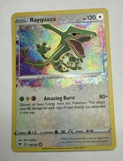Pokemon Card TCG - Rayquaza 138/185 Amazing Rare Vivid Voltage “Near Mint” - Image 1