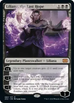 MTG - Liliana, the Last Hope - Double Masters 2022 - Light Play - Foil - Image 1
