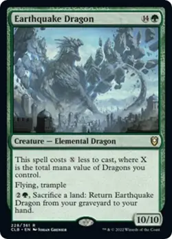 MTG - Earthquake Dragon - - Light Play - Foil - Image 1