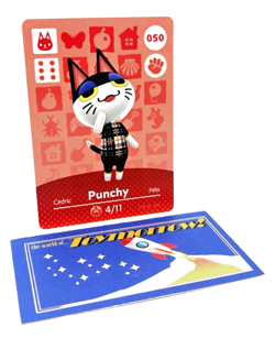 Animal Crossing Nintendo Amiibo - PUNCHY #50 - Series 1 Authentic Card - Image 1