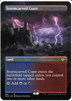 MTG VOW Stormcarved Coast 284 - Alternate Art Borderless *NEW FREE SHIPPING* - Image 1