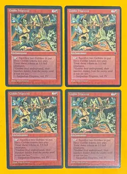 MTG GOBLIN WARRENS (x4) Fallen Empires (OldManMTG 010-486) - Image 1