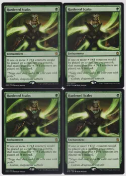 MTG 4X Hardened Scales X4 Khans of Tarkir Magic - SP/NM - Image 1