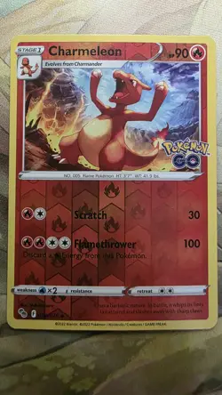Pokemon - Charmeleon 009/078 - Reverse Holo - Pokemon Go - NM/M - Image 1