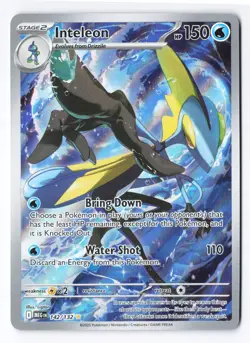 Inteleon 142/132 - Pokemon Mega Evolution Illustration Rare IR Full Art Holo NM - Image 1