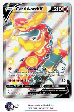 Centiskorch V SV108/SV122 - Pokemon Shining Fates: Shiny Vault Full Art Holo NM - Image 1