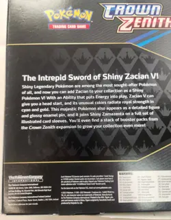 Pokemon Crown Zenith Shiny Zacian Premium Figure Collection Box 11 Booster Packs - Image 3