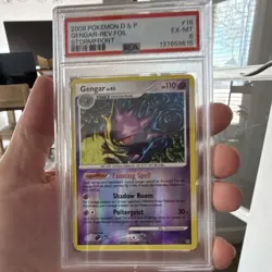 PSA 6 Gengar 18/100 Stormfront Reverse Holo Rare Pokemon TCG 2008 - Image 1