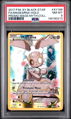 Pokemon Magearna XY186 Full Art Mythical Collection Black Star Promo NM PSA 8 - Image 1