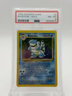 1999 Pokemon Base Set Blastoise Holo #2/102 – PSA 8 (NM-MT) - Image 1