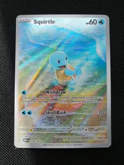 Squirtle 170/165 - Scarlet Violet 151 Illustration Rare English Pokemon NM - Image 1
