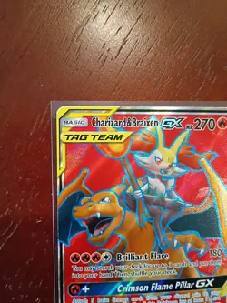 Charizard & Braixen GX Tag Team 2019 Pokemon Sun Moon Cosmic Eclipse #212/236 - Image 2