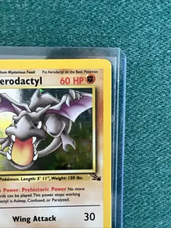 Pokemon TCG Aerodactyl 1/62 Holo 1st Edition Fossil - Image 2