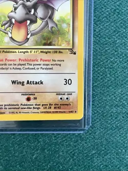 Pokemon TCG Aerodactyl 1/62 Holo 1st Edition Fossil - Image 3