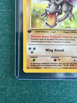 Pokemon TCG Aerodactyl 1/62 Holo 1st Edition Fossil - Image 4
