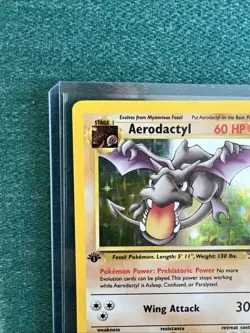 Pokemon TCG Aerodactyl 1/62 Holo 1st Edition Fossil - Image 5