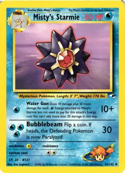 Pokemon TCG Misty’s Starmie 56/132 Gym Heroes Set Unlimited VLP - Image 1