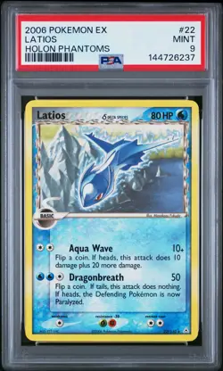 2006 POKEMON EX HOLON PHANTOMS #22 LATIOS PSA 9 - Image 1