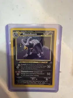 Pokemon TCG Houndoom 4/75 Neo Discovery Holo Rare Stage 1 Dark HP 70 - Image 1