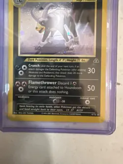 Pokemon TCG Houndoom 4/75 Neo Discovery Holo Rare Stage 1 Dark HP 70 - Image 3