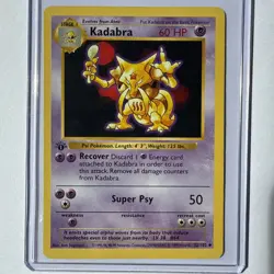 Kadabra 032/102 Base Set (Shadowless) -1st Edition Pokemon Card LP - Image 1