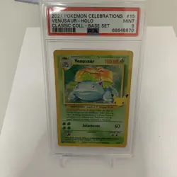 2021 POKEMON CELEBRATIONS VENUSAUR HOLO CLASSIC BASE SET PSA 9 - Image 1