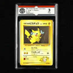CCG 3 Poor 1996 Pokemon JPN Lt. Surge's Pikachu No.025 - Image 1