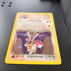 Pokemon TCG Rocket's Hitmonchan Gym Heroes Holo Rare 11/132 Swirl! 🌀 - Image 3