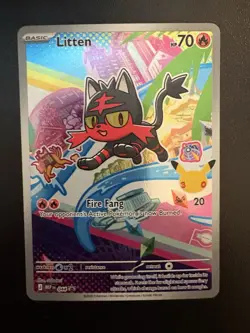 Pokemon First Partner Illustration Collection Gen 7 Litten Rowlet Popplio Set NM - Image 5