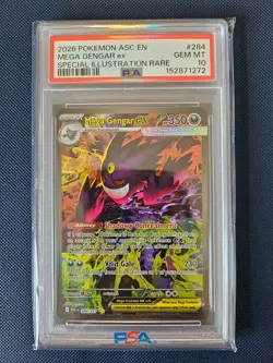 Pokemon Mega Gengar ex 284/217 - Ascended Heroes - SIR - PSA 10 - Image 1