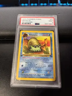 Pokemon TCG Omanyte Fossil 1st Edition PSA 9 1999 Regular #52/62 - Image 1