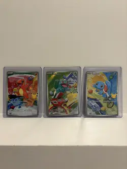First Partner Illustration Series 1 Charmander, Squirtle, Bulbasaur, Pokemon Set - Image 1