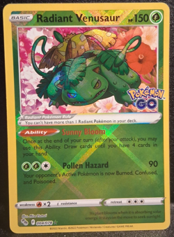 Pokemon Radiant Venusaur 004/078 Pokemon GO Holo NM - Image 1