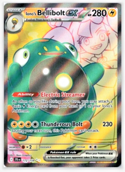Iono's Bellibolt ex 172/159 - Pokemon Journey Together Full Art Rare Holo NM - Image 1
