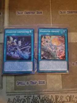 YUGIOH EXOSISTER CARPEDIVEM + EXOSISTER ARMENT MP23 SUPER 1ST ED NM - Image 1