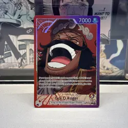 One Piece TCG Gol.D.Roger OP13-003 Alt Art Leader OP13 Carrying On His Will - Image 1