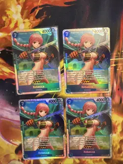 One Piece CG Rebecca OP10-058 Royal Blood Super Rare! x4 Lot - Image 1