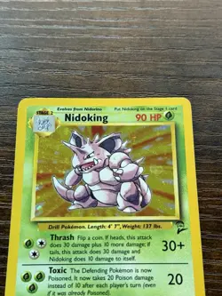 Pokemon TCG Nidoking Card 11/130 Base Set 2 Holo Rare WOTC - Image 2