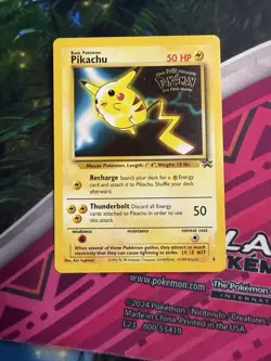 Pokemon Pikachu Promo Card Wizards Black Star Promos Rare 1999 Kids WB 50 - Image 3