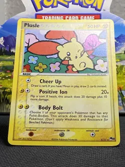 Pokemon TCG Plusle Holo Rare Card 5/17 Pop Series 3 LP - Image 3