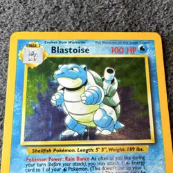 Pokemon TCG Blastoise Holo Rare Base Set 100 HP Card 2/102 1999 Wizards - Image 3