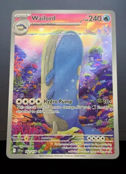 Pokemon TCG Wailord Journey Together Illustration Card 162/159 See pics - Image 1