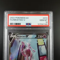 PSA 10 Mewtwo V 072/078 Pokemon Go Full Art Holo Graded Pokemon Card - Image 2
