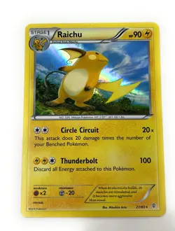 Pokemon Pikachu Reverse Holo 35/108 & Raichu Holo 27/83 Card Lot XY - Image 3